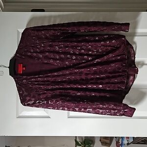 Jennifer Lopez sheer Purple blouse